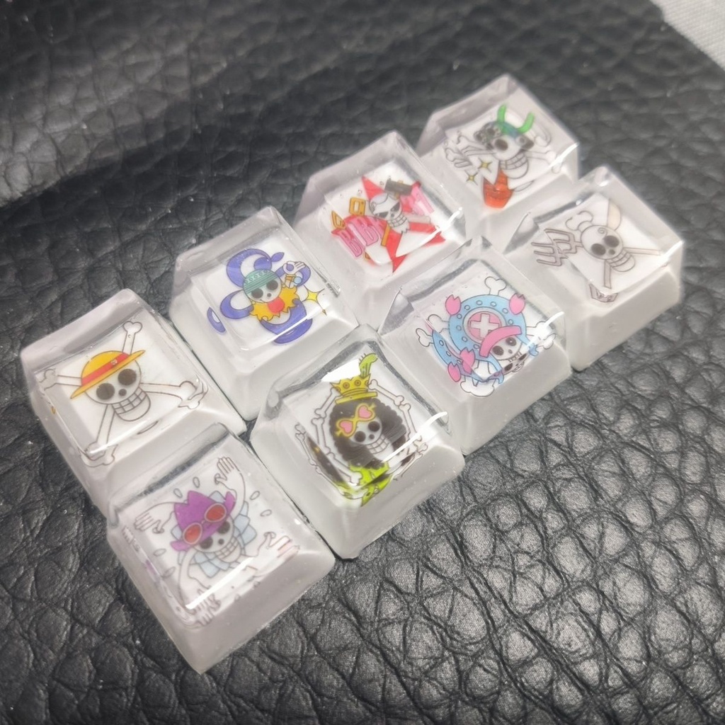 1 pc One Piece Anime Glue Dripping Keycaps Cherry Profile Luffy Zoro ...
