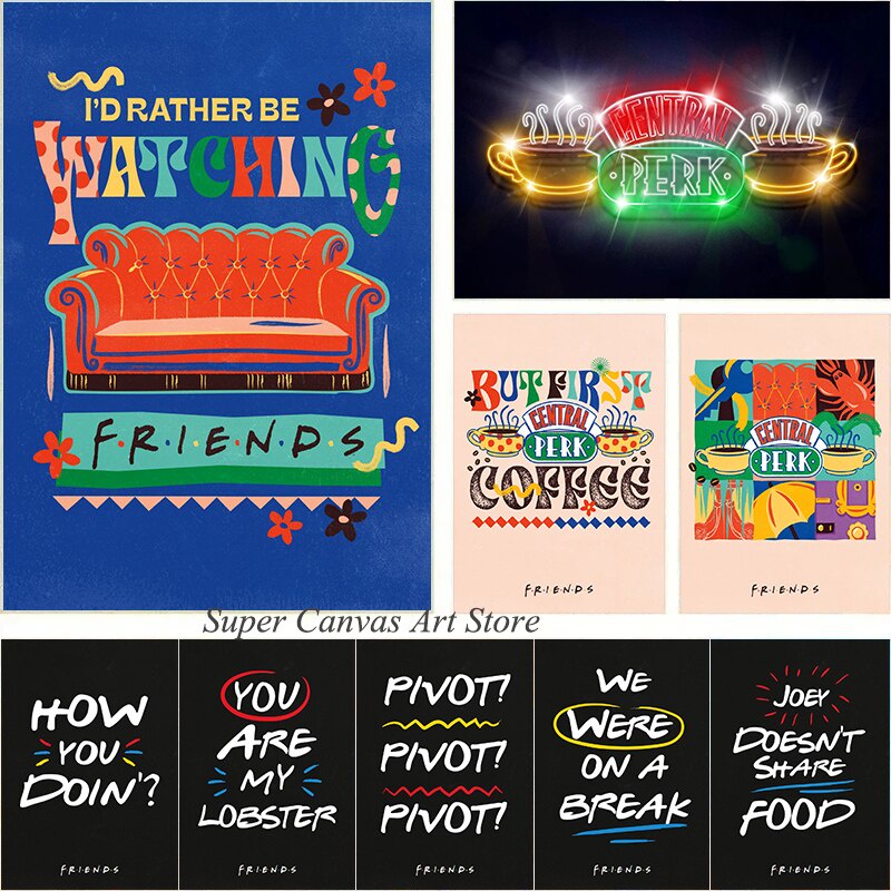Classic TV Show Themed Poster: Canvas Painting, Humorous Wall Art ...