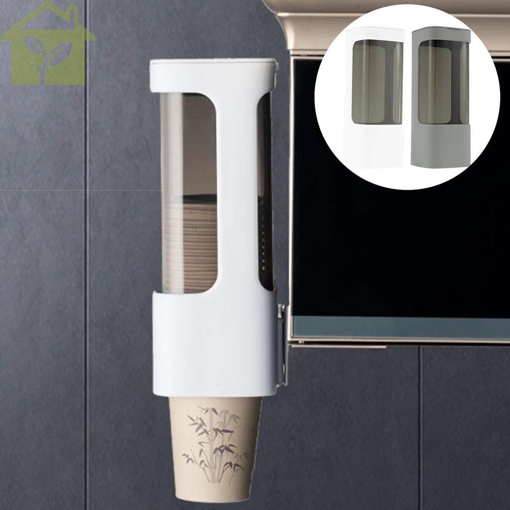 Water Cooler Cup Dispenser 3oz5oz Wall Mounted Paper Cup Dispenser Plastic Pull Type Cup Holder