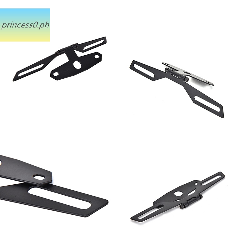 Princes Motorcycle Adjustable Folding License Plate Holder Tail Rear