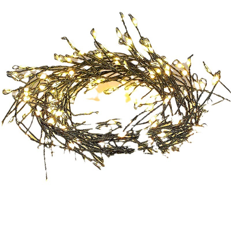 Plug in Firecracker Light String Christmas Decoration 6m 200 LED Copper ...