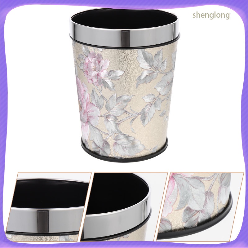 Stainless Steel Bathroom Trash Can Sink Trash Can Desk Bins Small