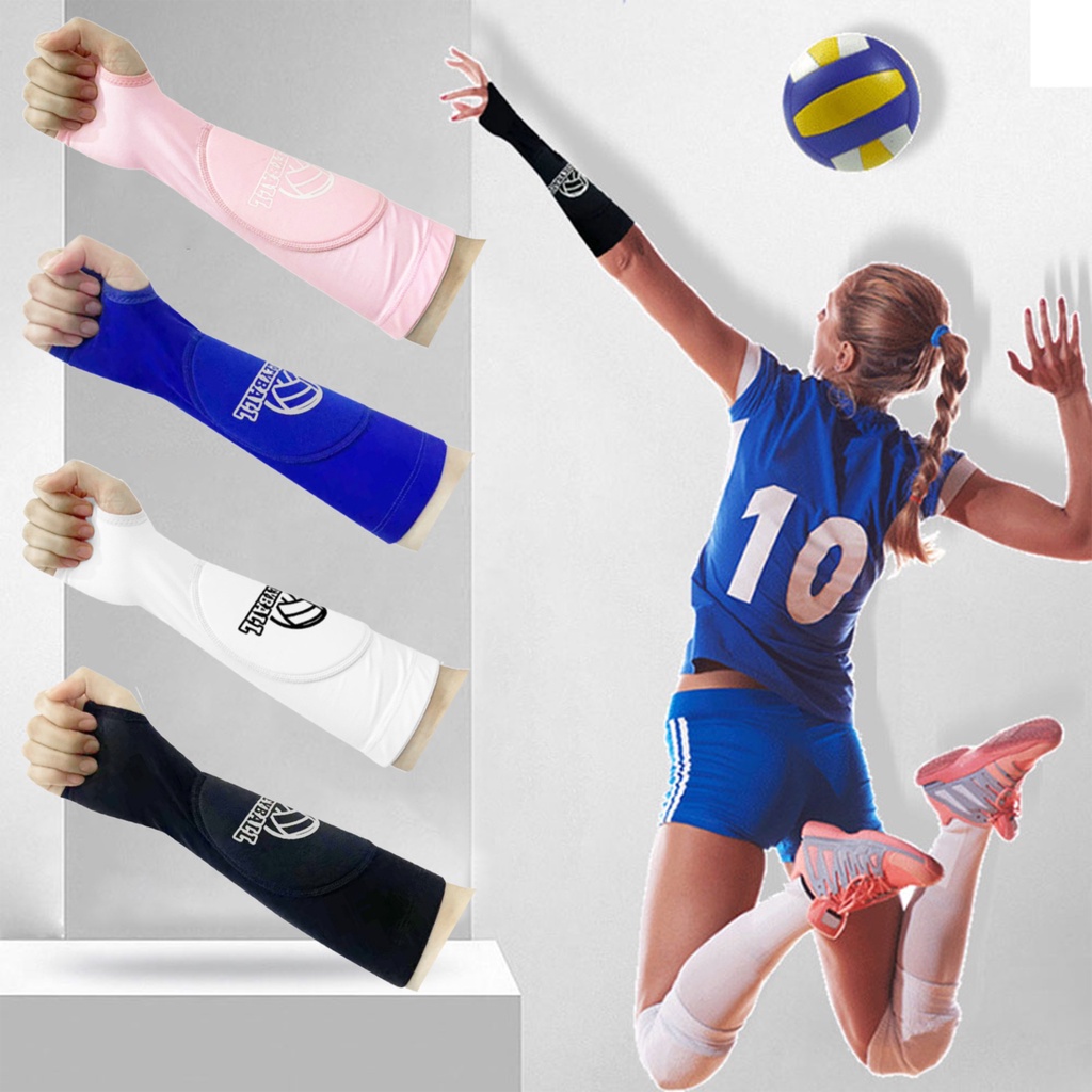 1 Pair Volleyball Padded Passing Forearm Hitting Sleeves Arm Sleeves