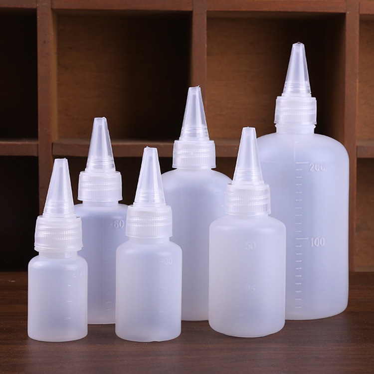 10ML/20ML30ML/50ML Empty PE Plastic Glue Bottles With Screw-On Lids ...