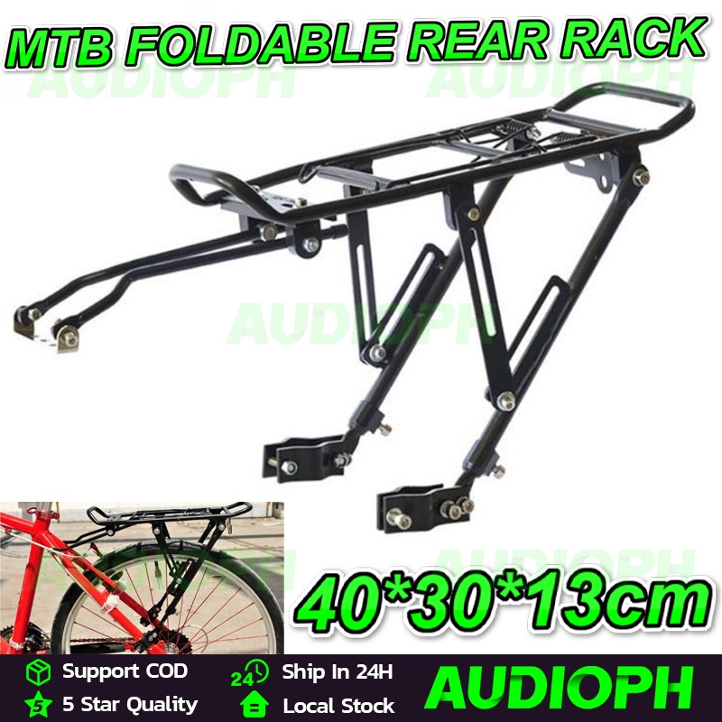 DISC BRAKE ALUMINUM ALLOY BICYCLE REAR RACK MTB FOLDABLE BIKER PANNIER ...