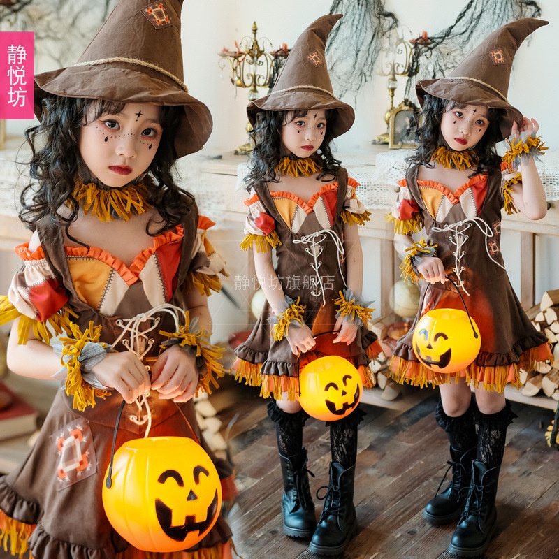 Halloween Children's Costume Baby Clothes Scarecrow Pastoral Costume