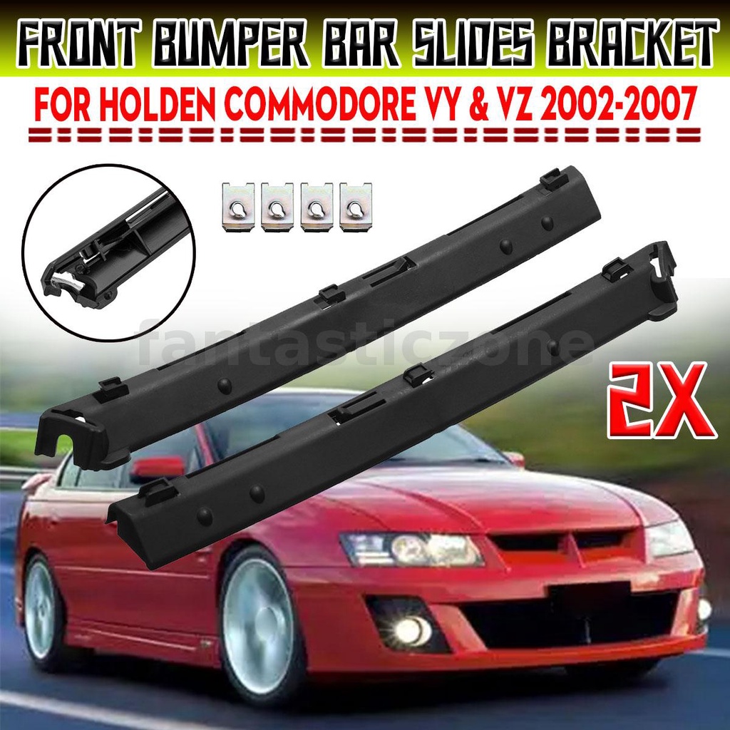 Pair Front Bumper Bar Slides Bracket FOR HOLDEN COMMODORE VY & VZ 20022007 Front Bumper Lip