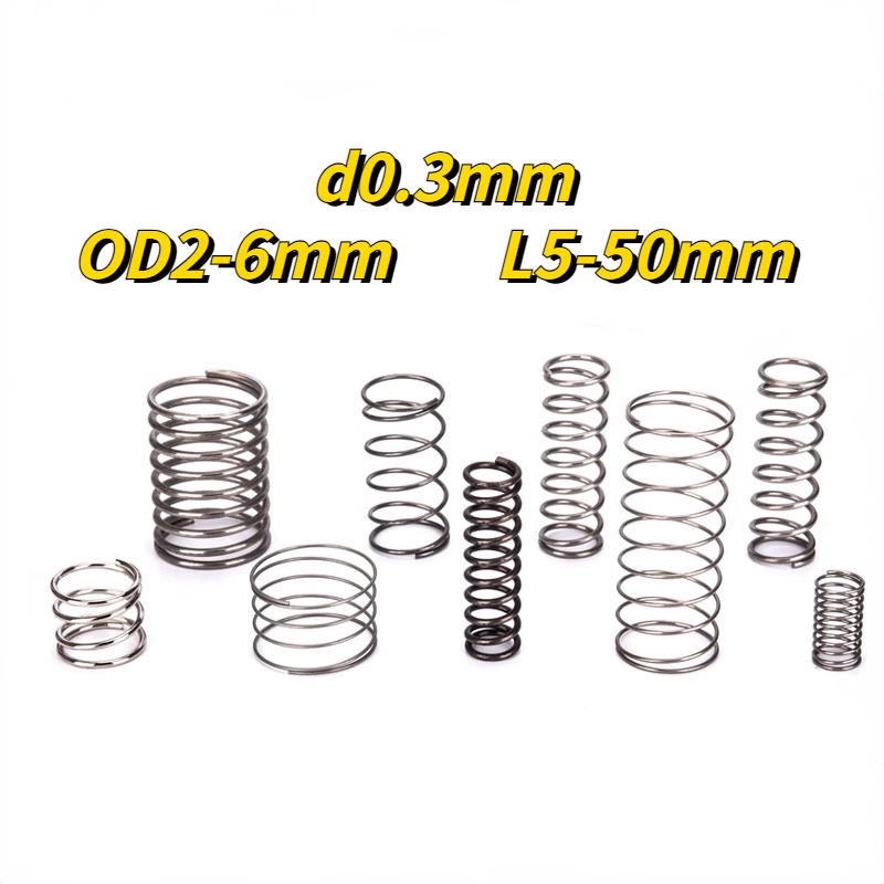 Ressort De Compression Inox 304 – Diamètre Fil 0,3 Mm, Diamètre Extérieur 2 à 6 Mm, Multi-usages