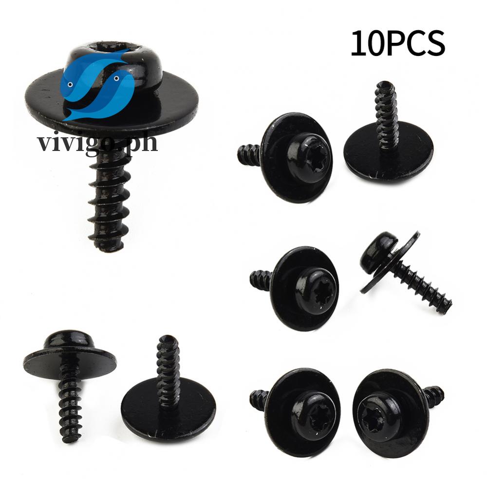 Screw Bolt High Reliability 10pcs 20mm Air Dam Deflector Black Easy ...