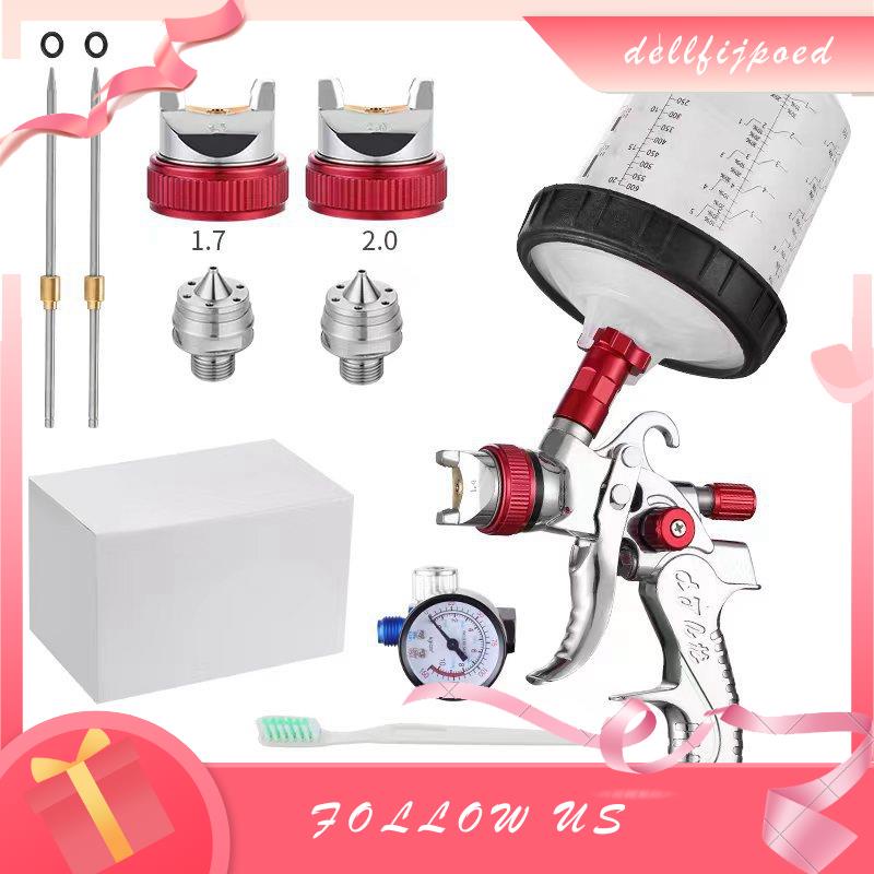 Dellfijpoed Pneumatic Spray Paint Stainless Steel Paint Spray Upper and