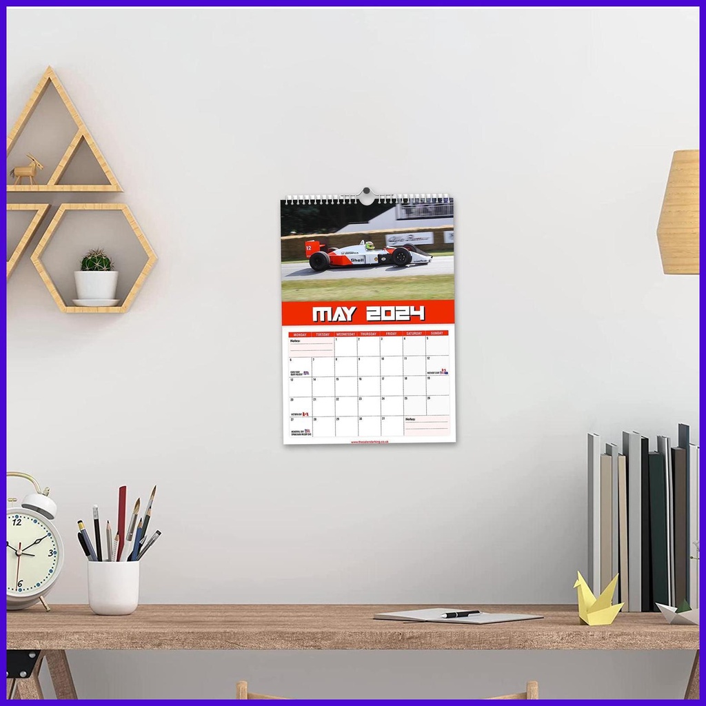 Car Calendars 2024 Wall Calendar 8x11in Car Calendar Desk 1980s Car