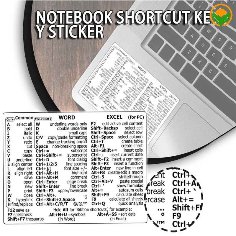 Multi Style Computer Reference Keyboard Shortcut Stickers/ For Windows ...