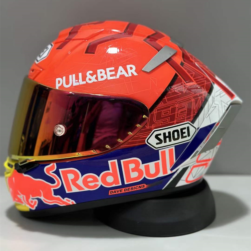 SHOEI X14 Helmet SHOEI Red Bull Full Face Helmet SHOEI Red Ant Riding ...