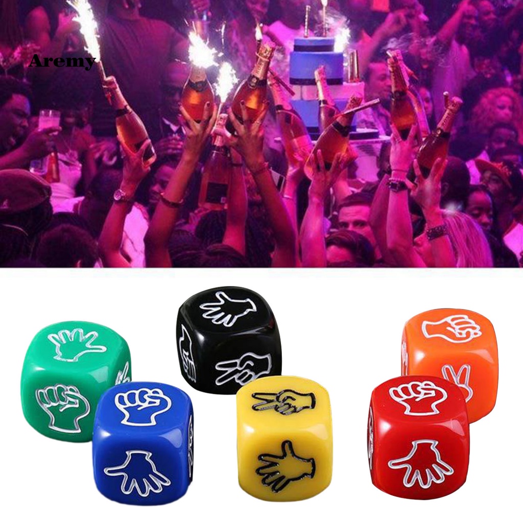 AREM Lightweight Rock Paper Scissors Dice Finger Guessing Dice Fun and Versatile 6sided Finger