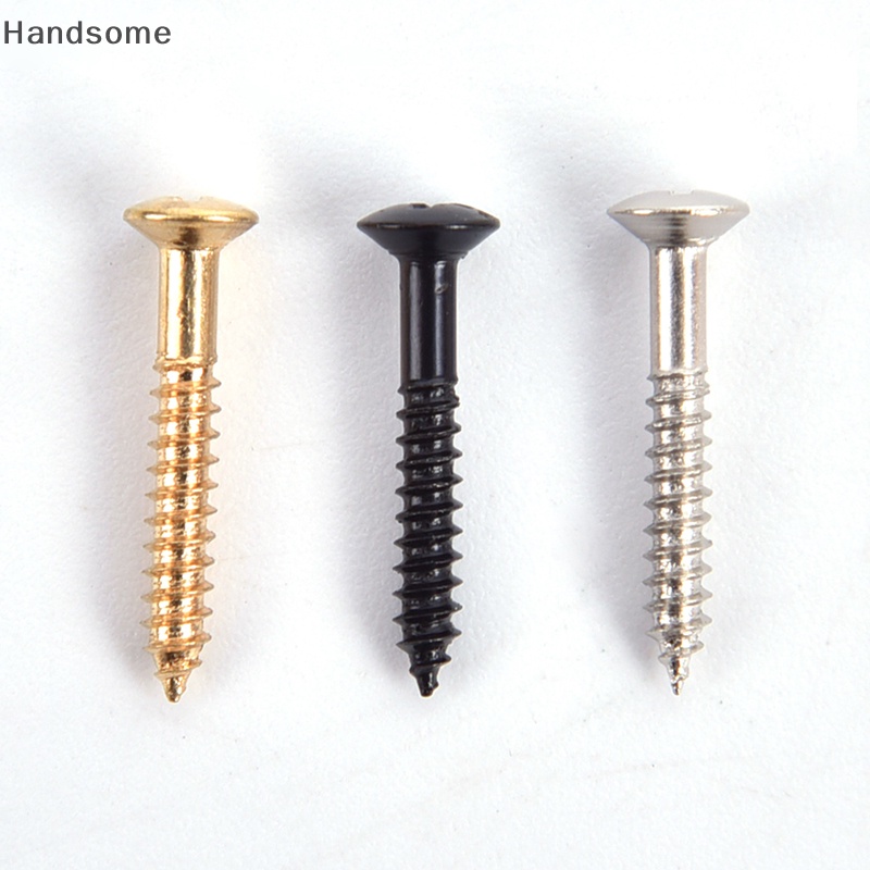 50 Pcs Guitar Humbucker Pickup Ring Frame Mounting Screws 2.5*18mm Black Nickel