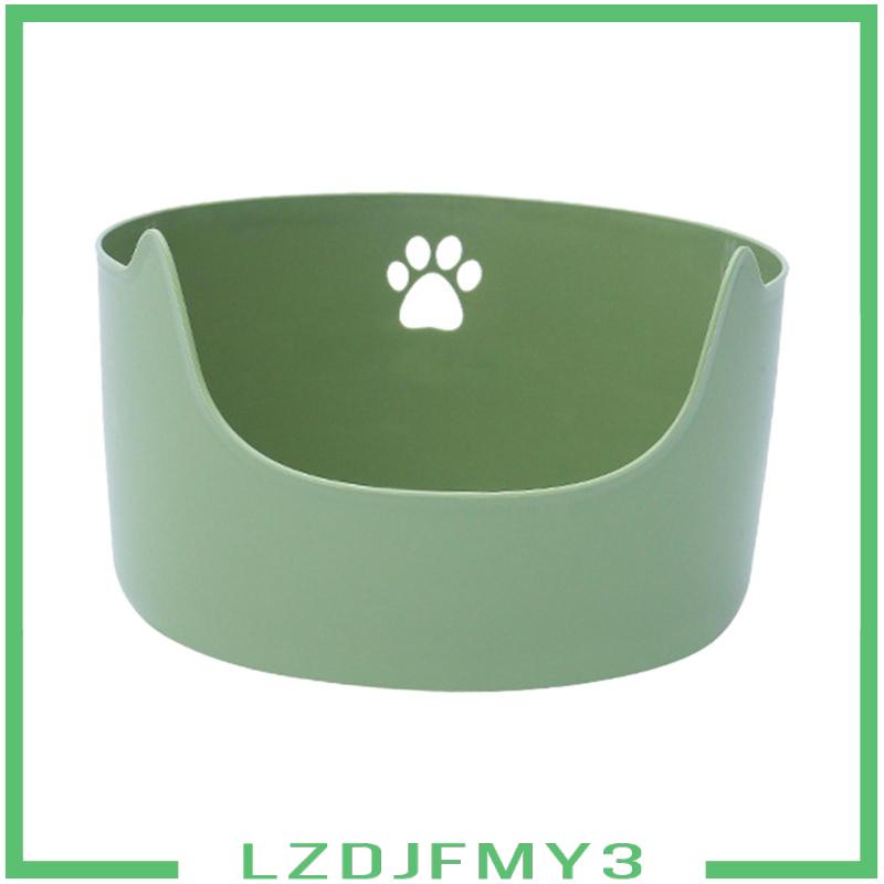 [Lzdjfmy3] Open Cats Litter Tray with High Sides Durable Pet Supplies