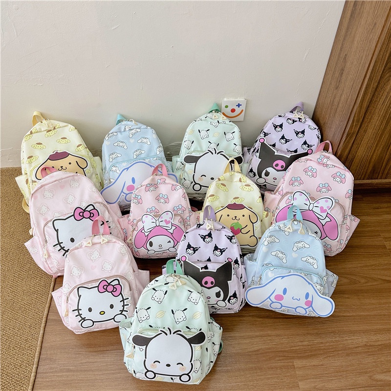 Sanrio Cartoon Backpack Hello Kitty Kuromi Melody Cinnamoroll Large