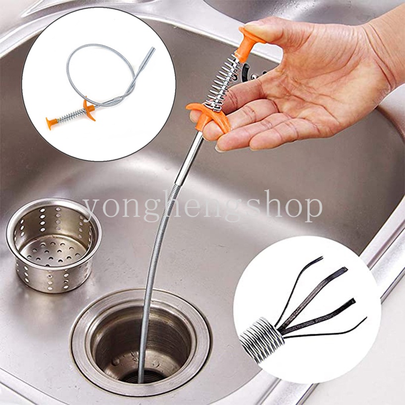 60/85cm Spring Tube Flexible Sink Sewage Extractor Claw Pick Up