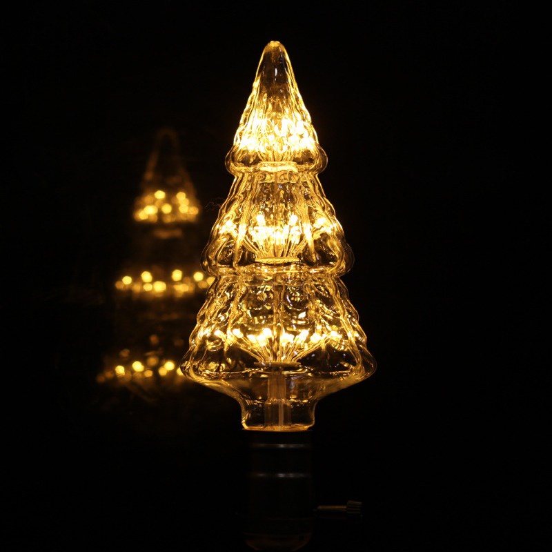 Christmas tree starry retro Edison LED bulb warm yellow light Christmas