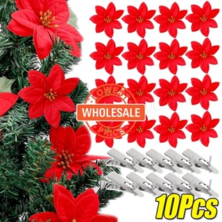 Wholesale Artificial Christmas Poinsettia Flower Picks for Home Decoration  - China Flowers and Christmas Decoration price