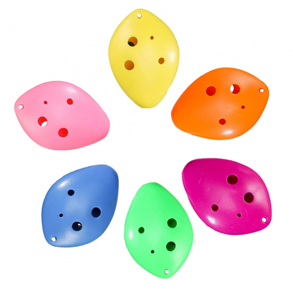 Colorful Plastic Ocarina Flute 6 Hole Soprano C Key Beginner's Toy Easy ...