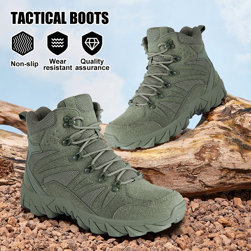 COD !!!COD Men's Tactical Combat Boots Low Cut Tactical Boots Heavy