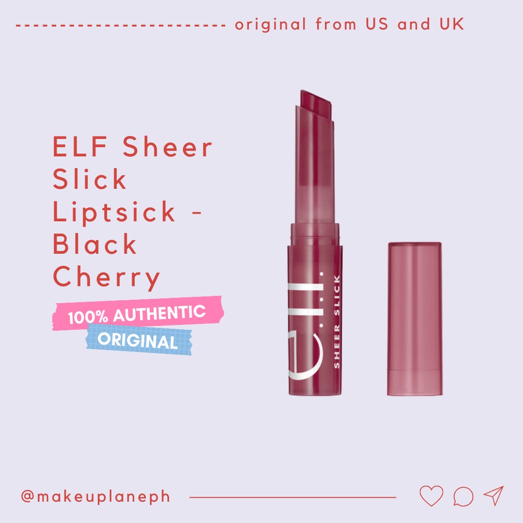 ELF Sheer Slick Liptsick Black Cherry Shopee Philippines
