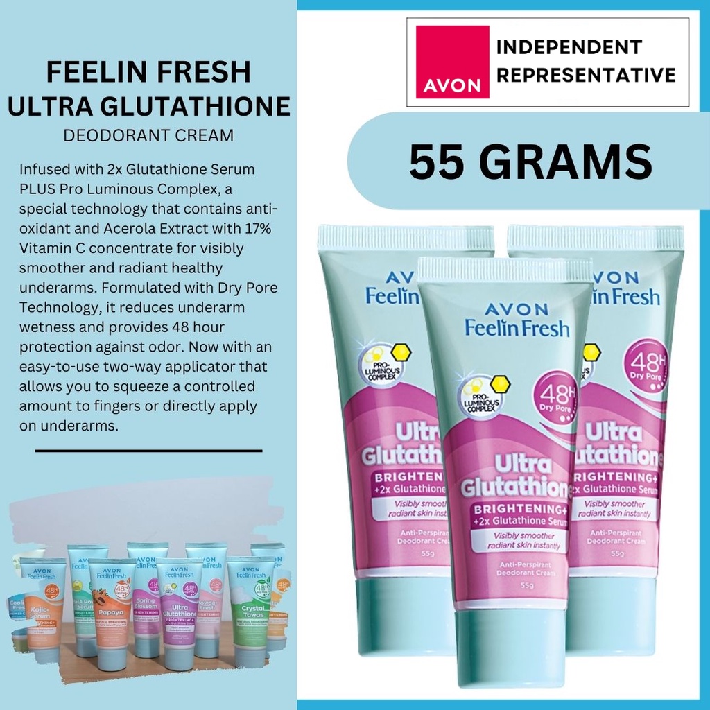 Avon Feelin Fresh Ultra Glutathione Quelch 55g Shopee Philippines