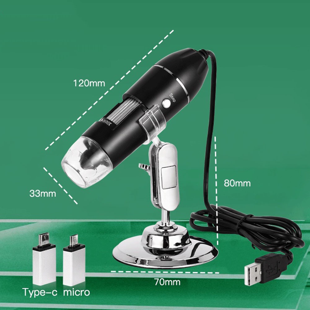 1600X USB Digital Microscope Portable Soldering Tool Phone PCB Repair ...