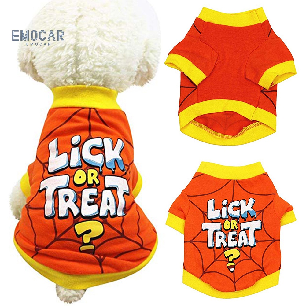 EMP-Summer Pets Cat Dog Halloween Spider Wet Shirt Clothes Cute Costume ...