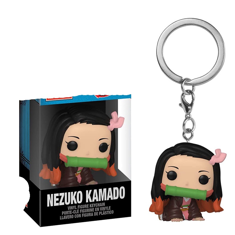 Funko Pop Keychain Demon Slayer Nezuko Zenitsu Tanjiro Inosuke Keyring ...