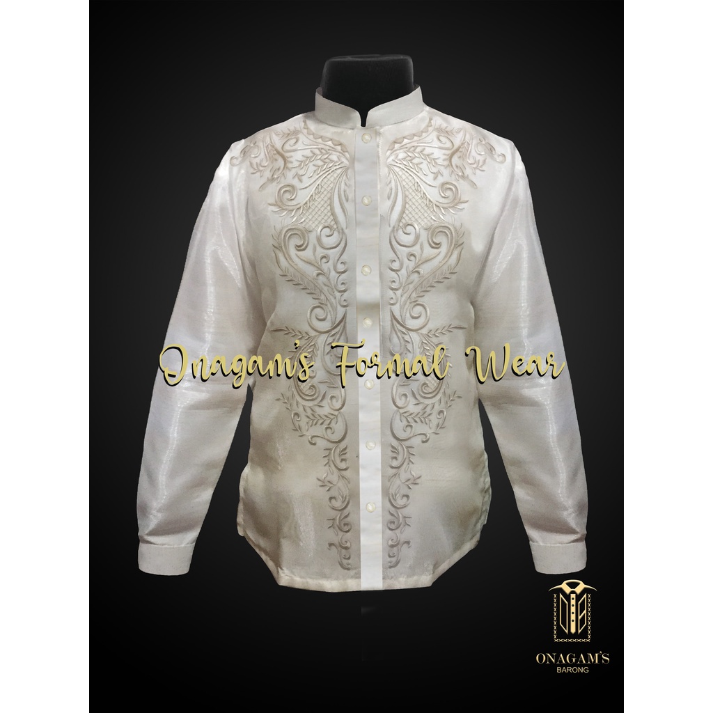 2023 Premium Design Barong Tagalog Organza Fabric Shopee Philippines