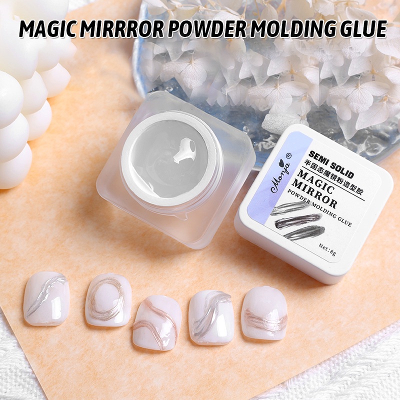 8g/box Multi-functions Chrome Powder Molding Gel Molding Rub Magic ...