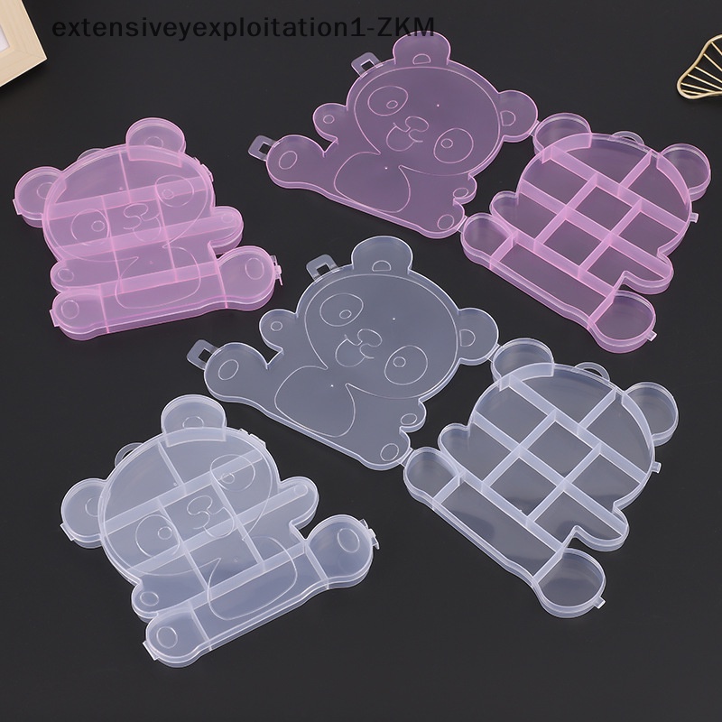 【EPPH】 Transparent Cartoon Panda Storage Box Organizer Plastic Storage ...