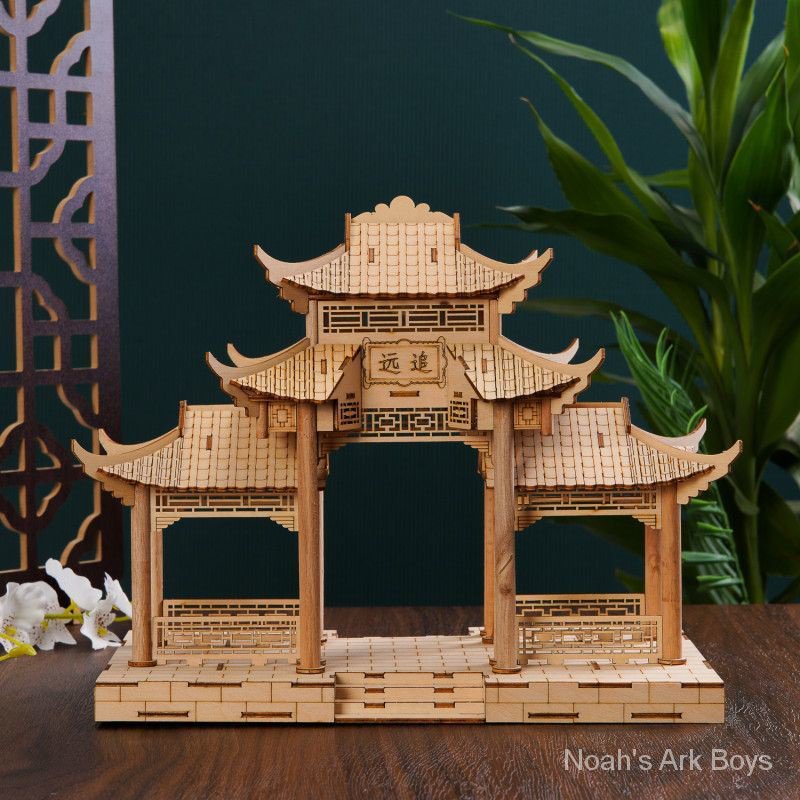 Chinese antique architectural model mortise and tenon structure