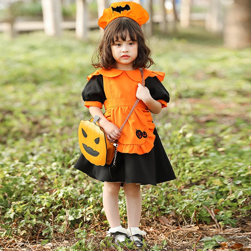 Halloween costume color costume pumpkin cosplay costume Festival theme ...