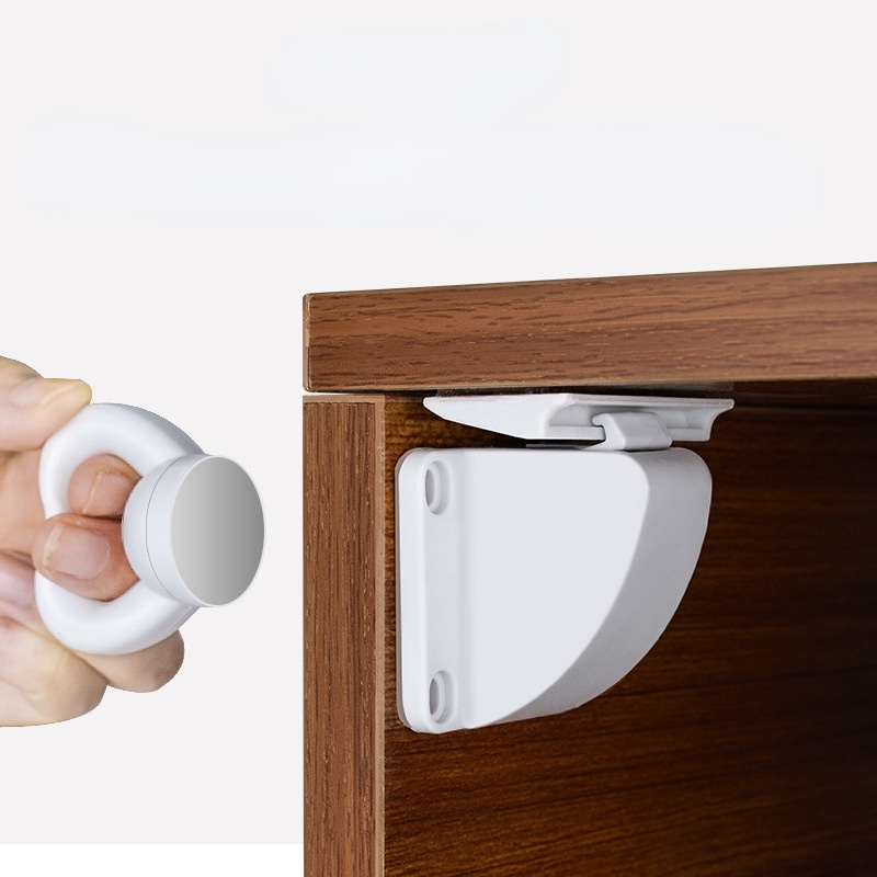 No-hole child safety lock Magnetic drawer invisible lock Cabinet door ...