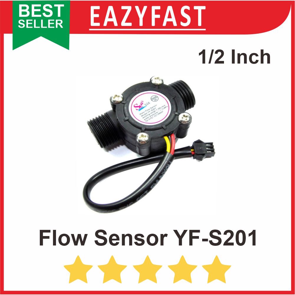 Yf-s201 Flow Sensor Meter 0.5 0.5 Inch YFS201 Arduino Module | Shopee ...