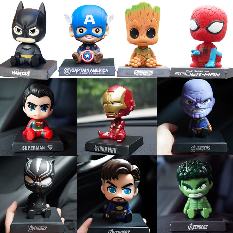 Shaking Head The Avengers Batman Iron Man Spider-Man Groot Hulk Super ...