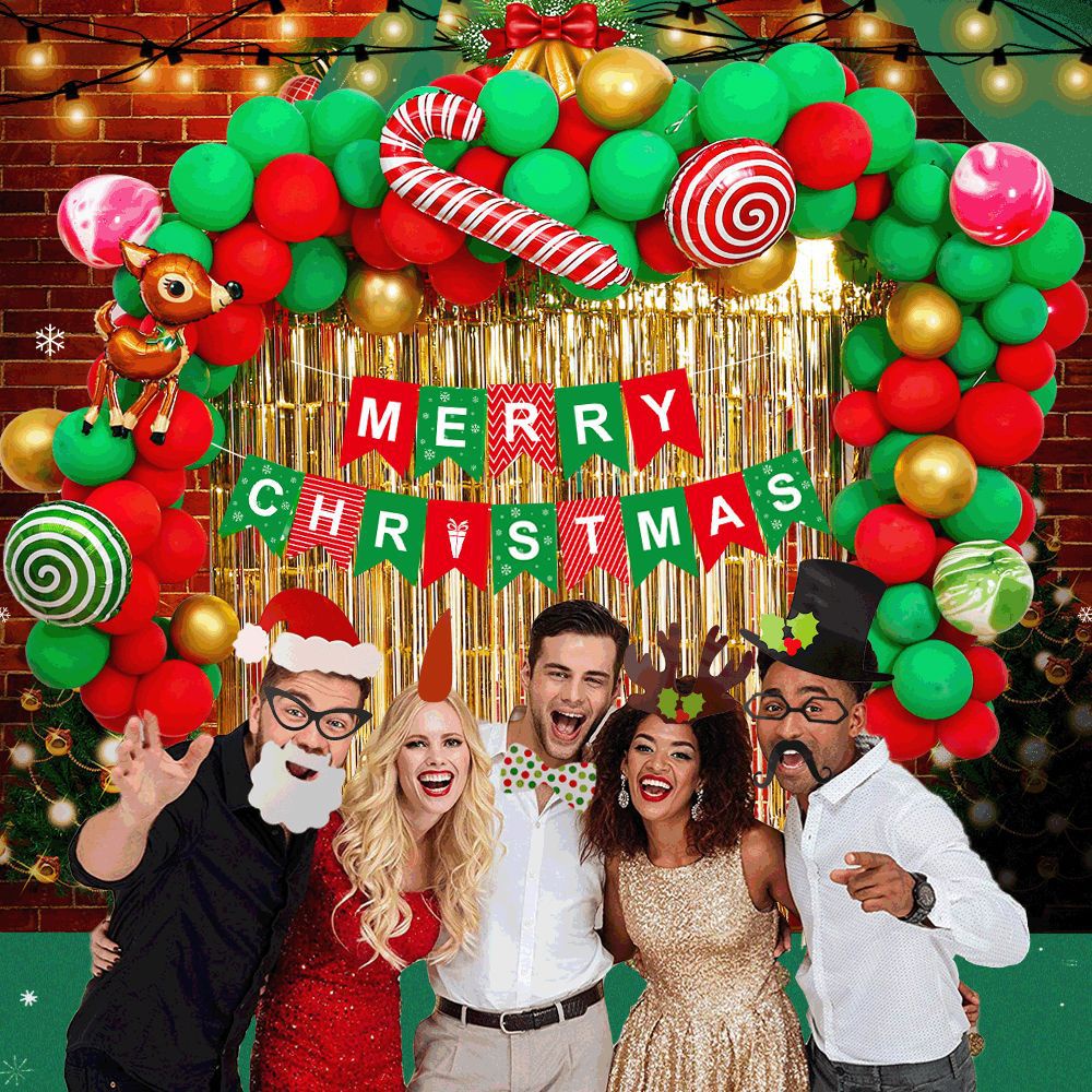 Merry Christmas Balloons Birthday Party Decorations For 2024 Gold