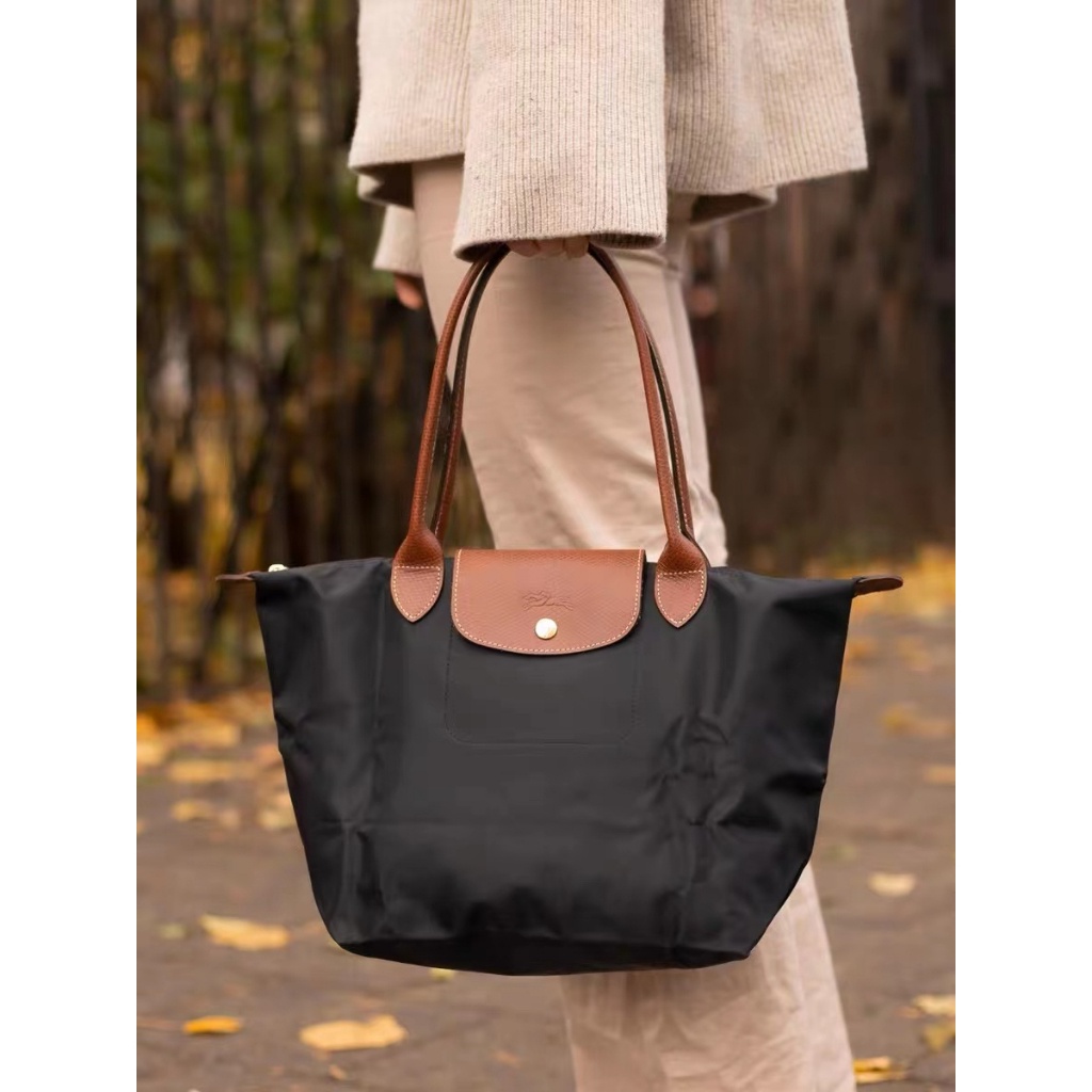 100 original Longchamp LE Pliage Classic Nylon collapsible waterproof bag 1899 2605 Medium and large long handle shoulder handbag tote bag purchase Shopee Philippines