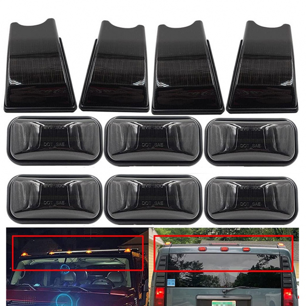 10x LED Cab Roof Light Marker Roof Top Lamp Smoke For HummerH2 SUT
