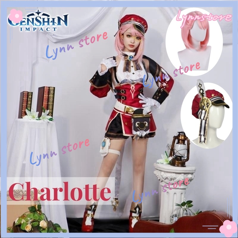 Game Genshin Impact Charlotte Cosplay Costume Game Genshin Fontaine The Steambird Newspaper ...