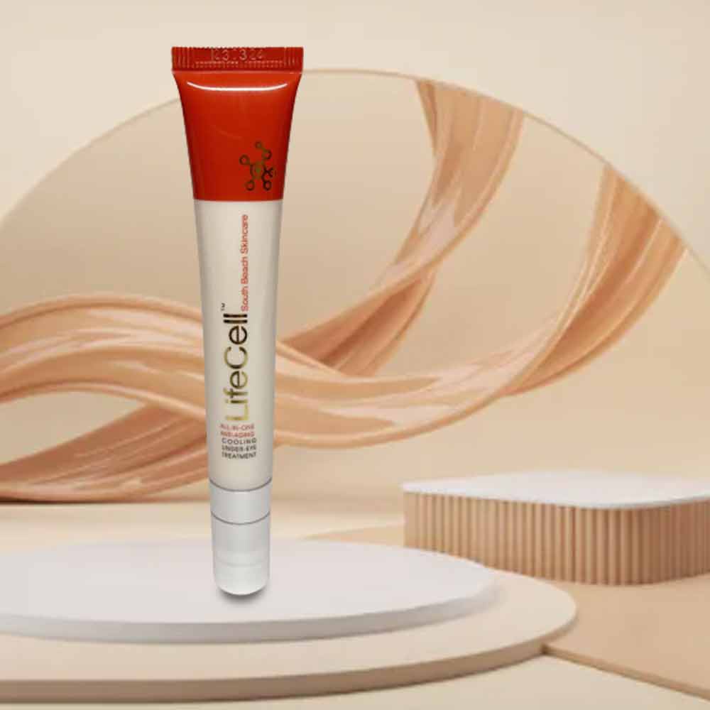 LifeCell Eye Cream, eye cooling treatment, refreshing metal patch