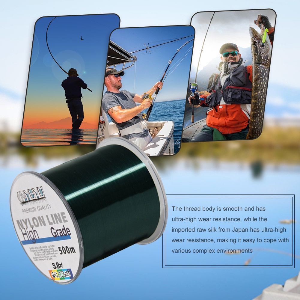 500M Braided Nylon Fishing Line Diameter 0.16-0.50mm 18-90LB Super ...