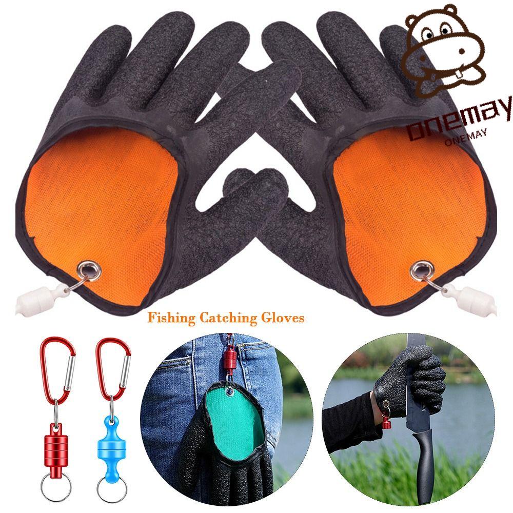 ONEMAYSHOW Fishing Catching Gloves, Avoid stabbing Puncture Scrapes