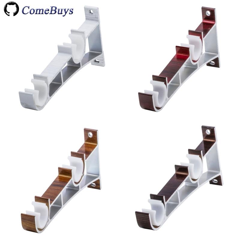 com* 2 Pcs Adjustable Double Curtain Rod Bracket Hang Curtain Rod