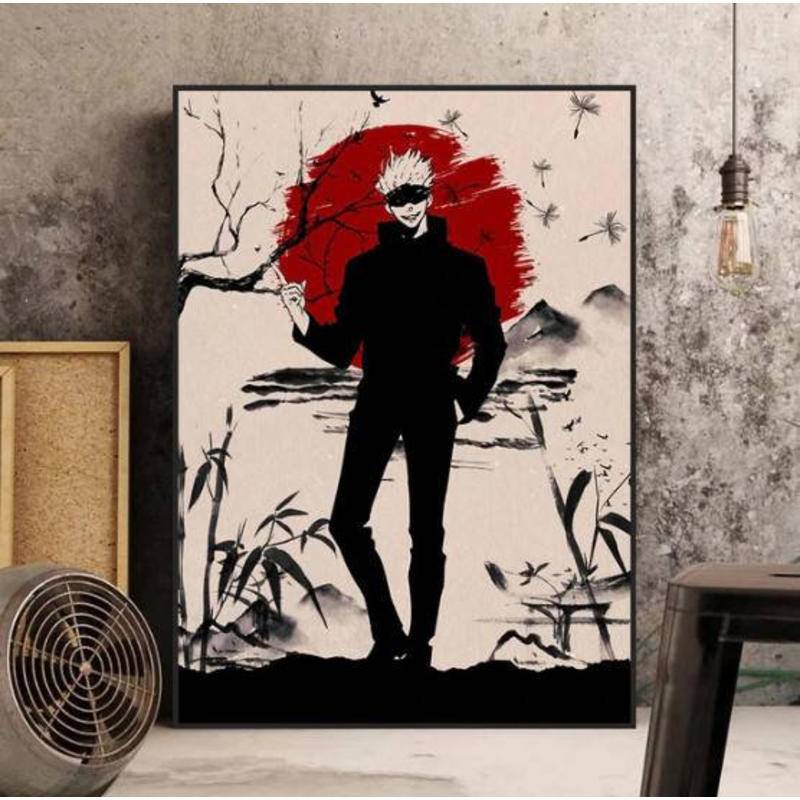 Jujutsu Kaisen Canvas Painting posters wall art Print Anime Gojo Ryomen ...