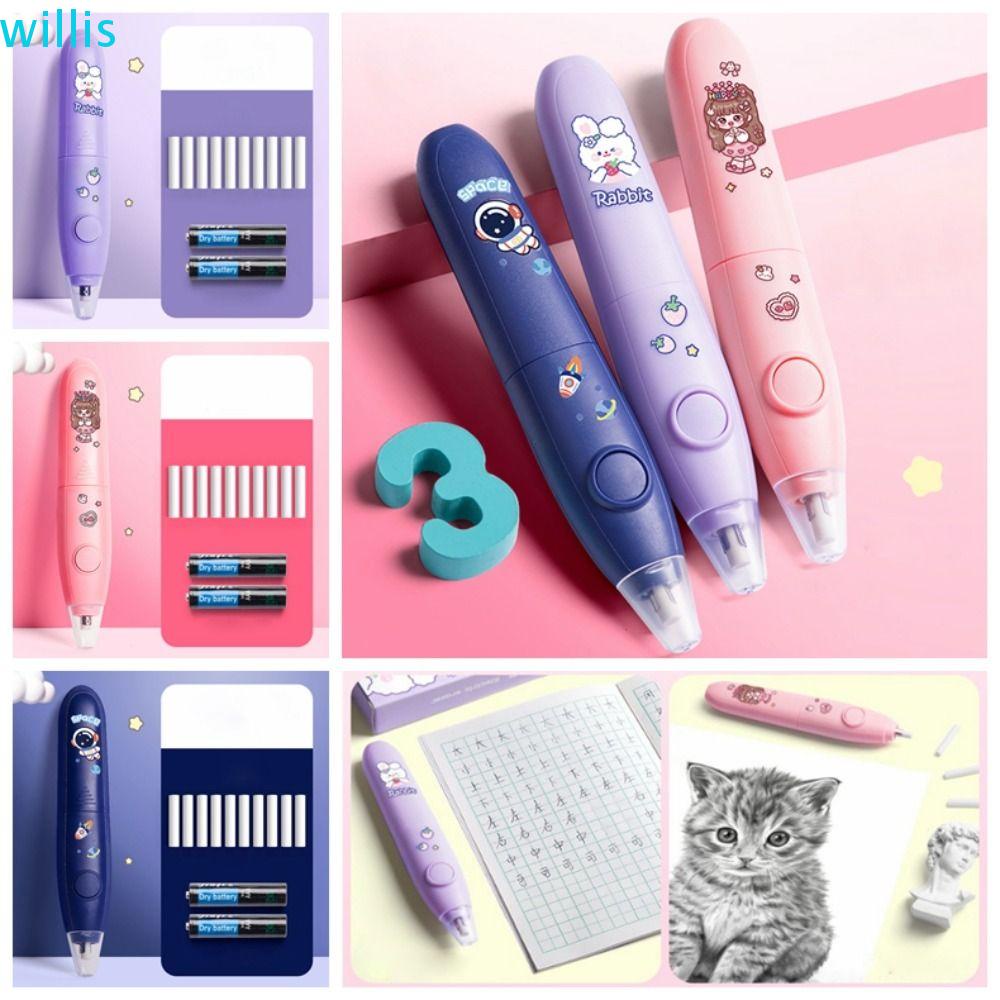 WILLIS Electric Eraser with Refills, Less Rubber Debris Core