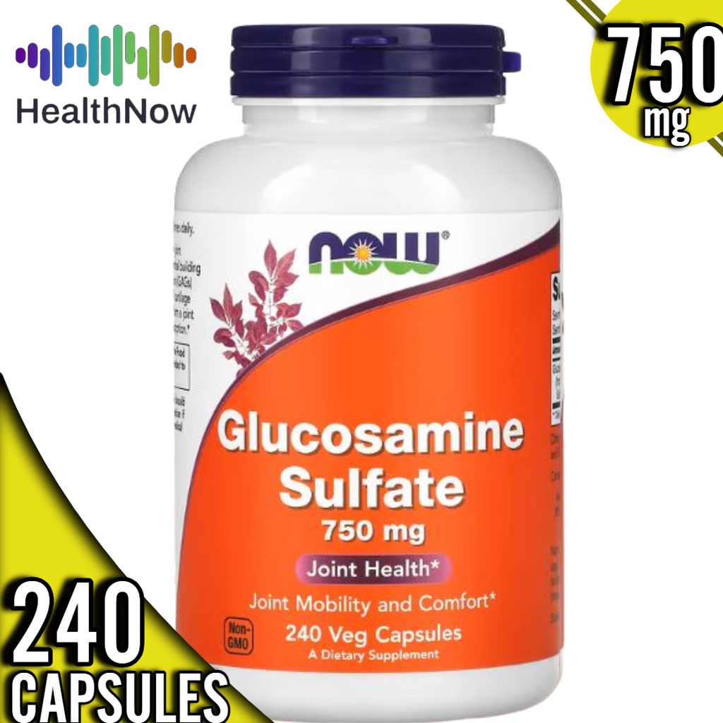 Now Foods, Glucosamine Sulfate, 750 mg, 240 Veg Capsules Shopee